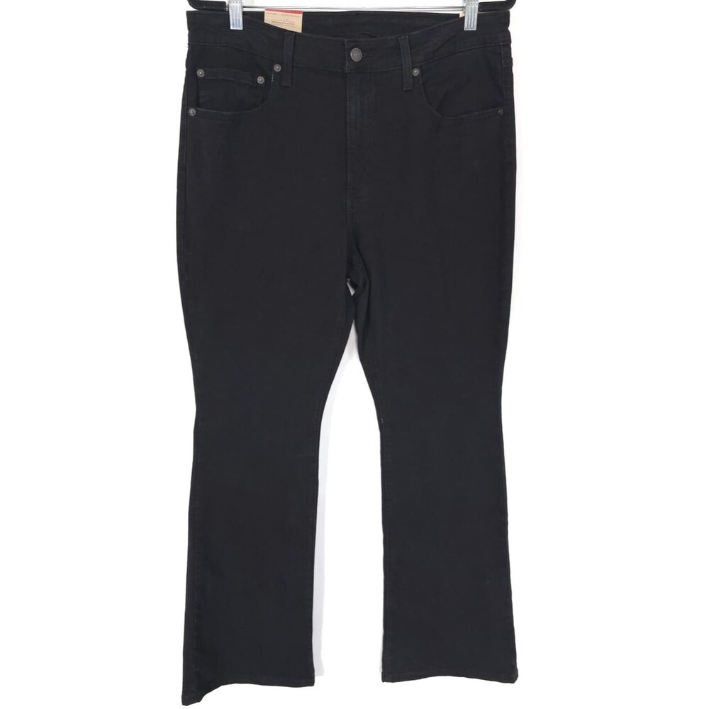 LEVIS 725 Women New 33x30 Jeans High Rise Bootcut Black Stretch Flare 18759-2834
